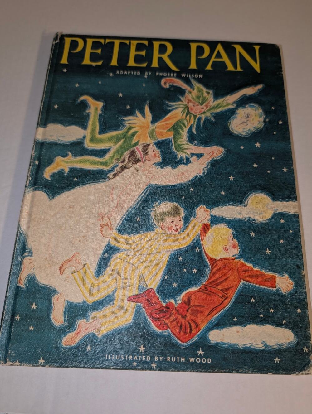 1963 "PETER PAN" Hardback book - Fourth Printing - Adapted by Phoebe Wilson